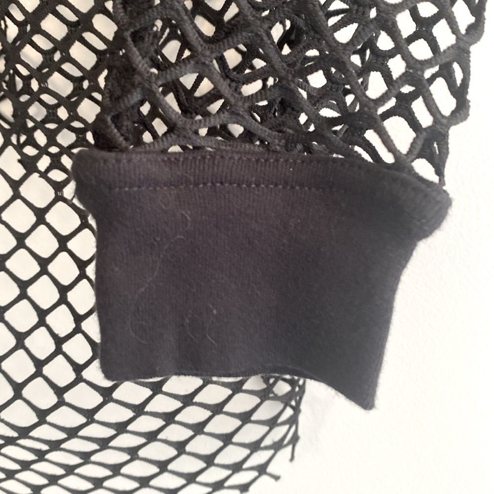 H&M DiVIDED black mesh long sleeve stretch top sz XS Emo Romantic Goth Punk - Picture 10 of 11